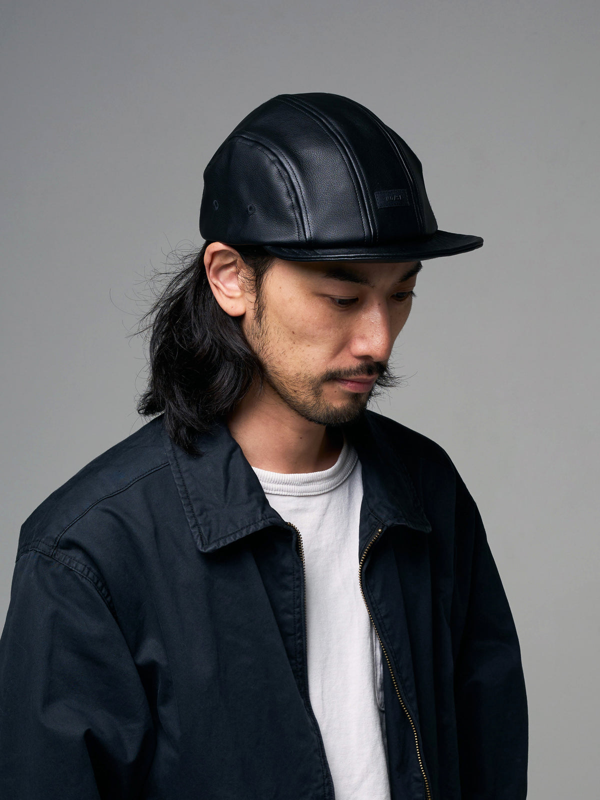 PU LEATHER JET UMPIRE CAP