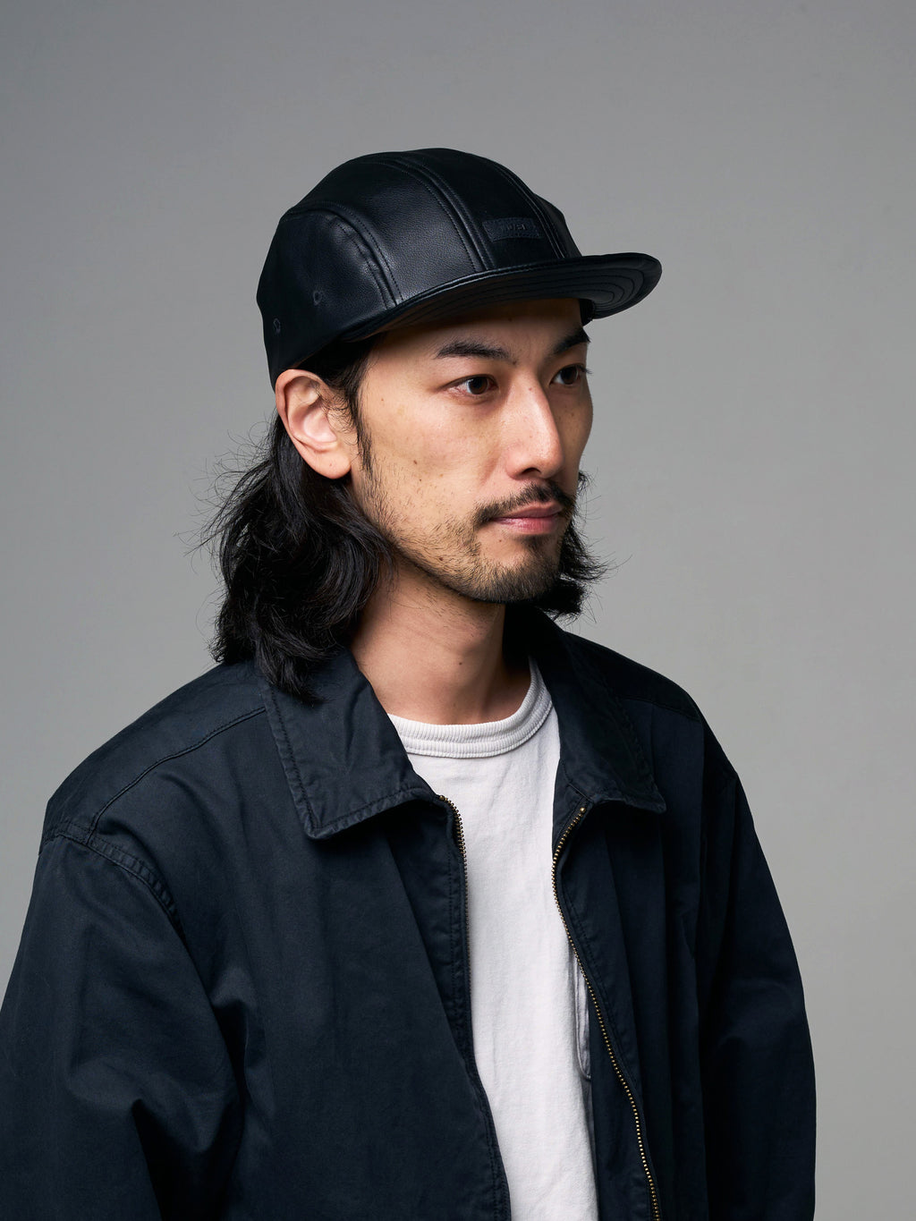 PU LEATHER JET UMPIRE CAP