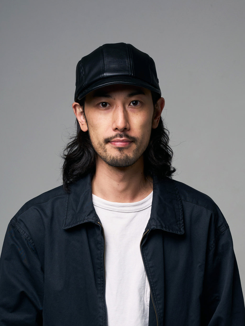 PU LEATHER JET UMPIRE CAP