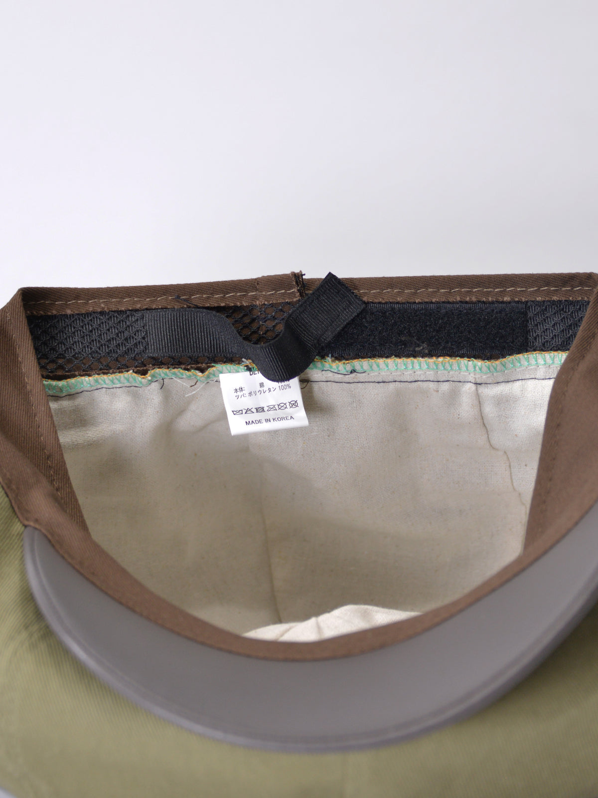 PU LEATHER & TWILL LONG BILL CASQUETTE