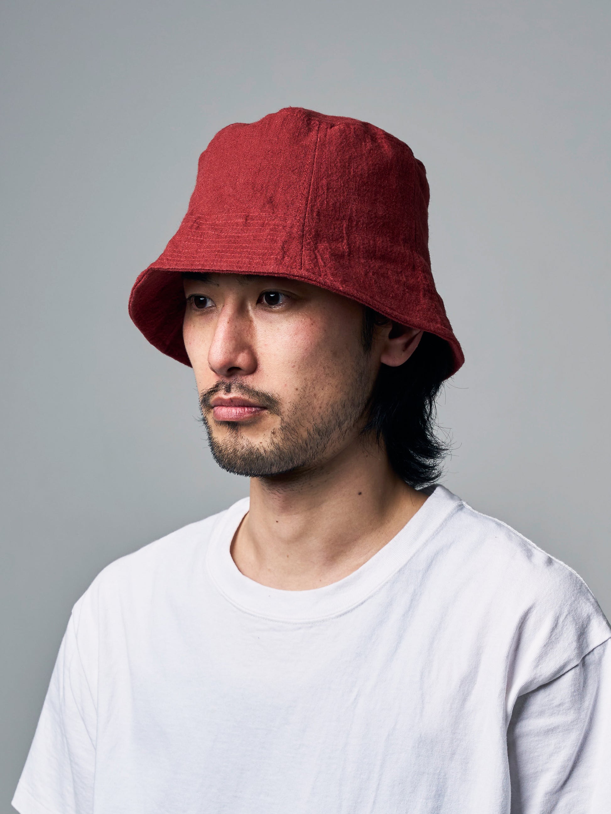 LINEN TULIP BUCKET HAT