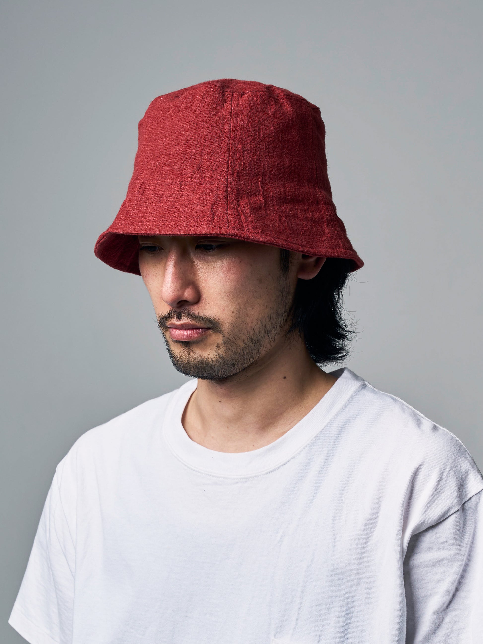 LINEN TULIP BUCKET HAT