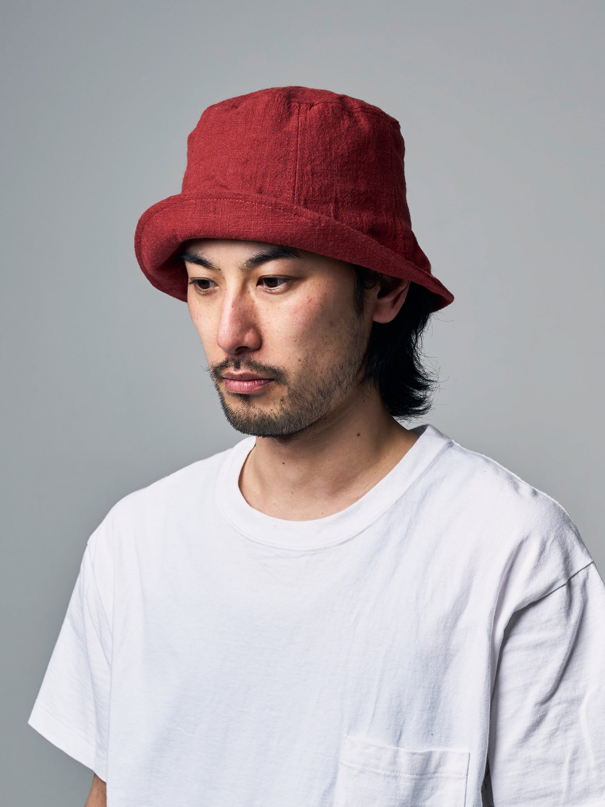 LINEN TULIP BUCKET HAT