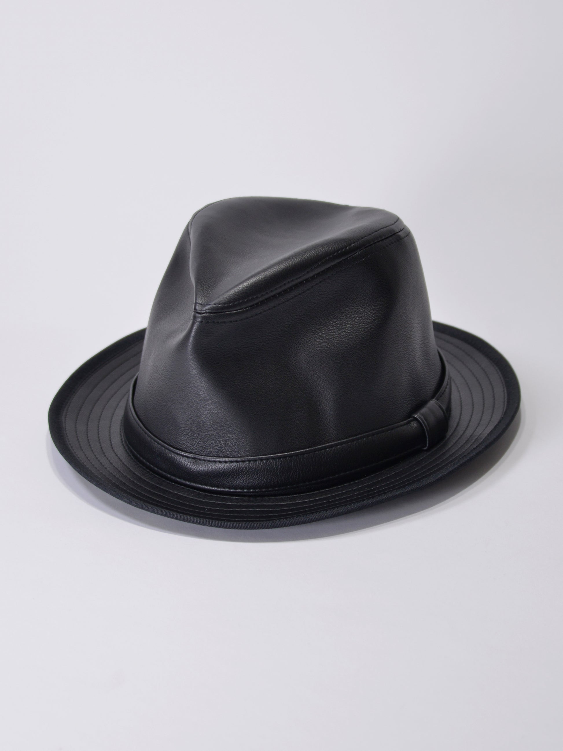 FAKE LEATHER MANNISH HAT
