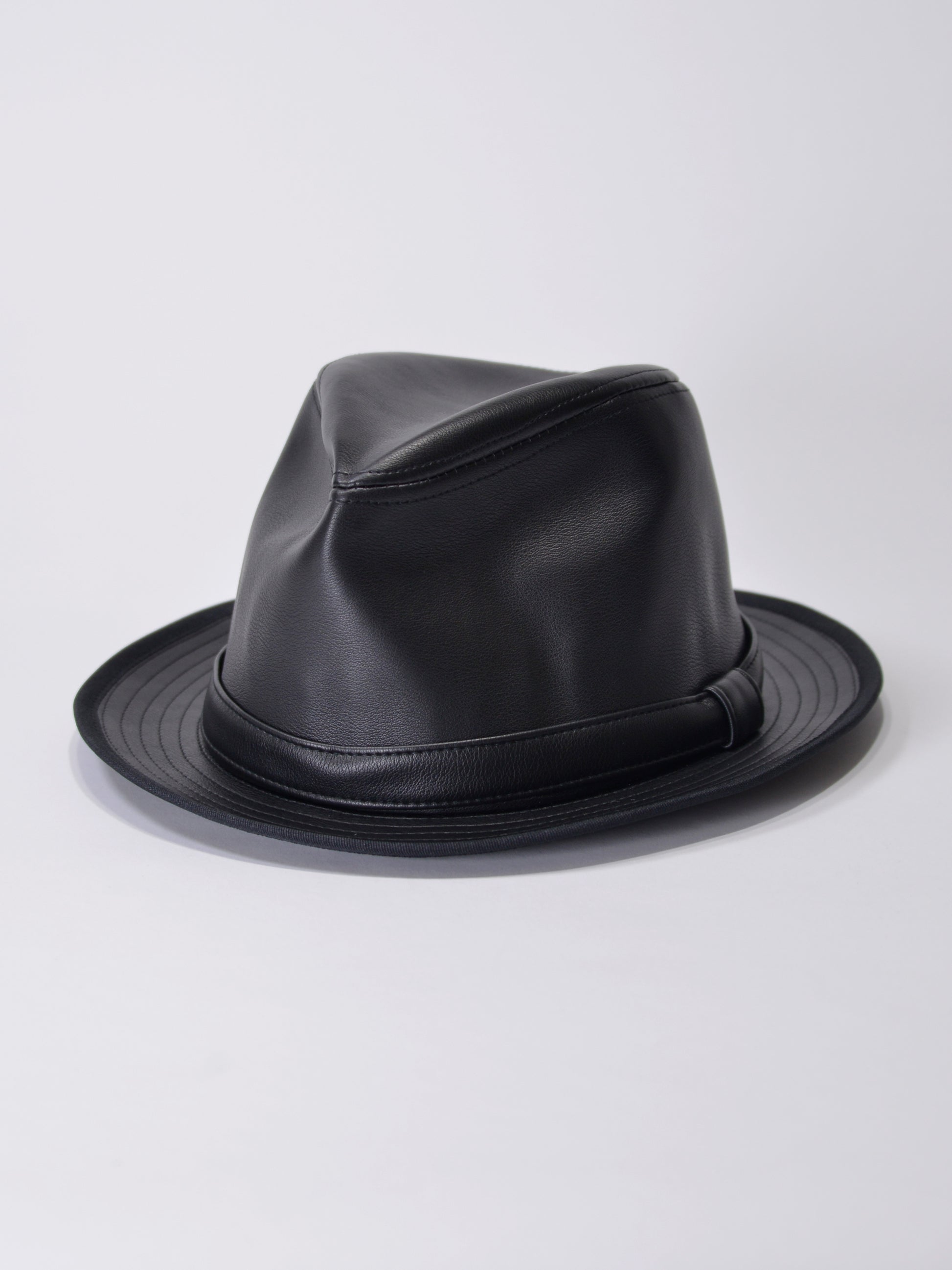 FAKE LEATHER MANNISH HAT