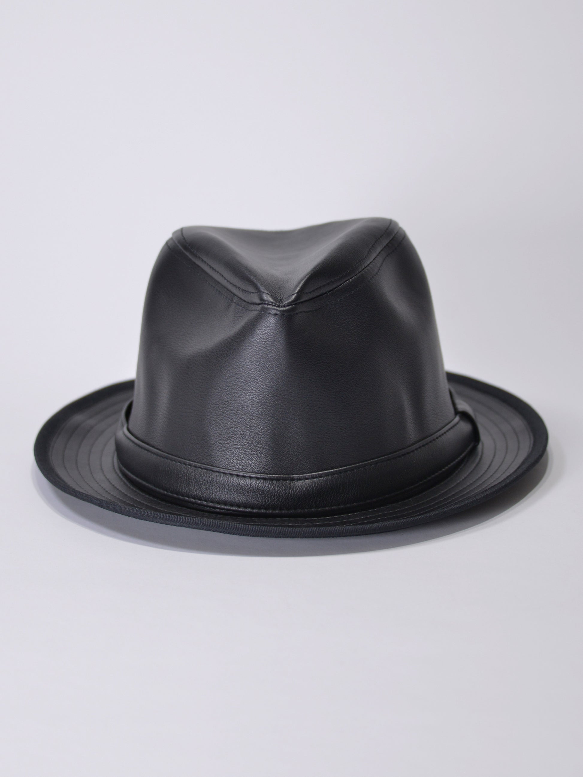 FAKE LEATHER MANNISH HAT