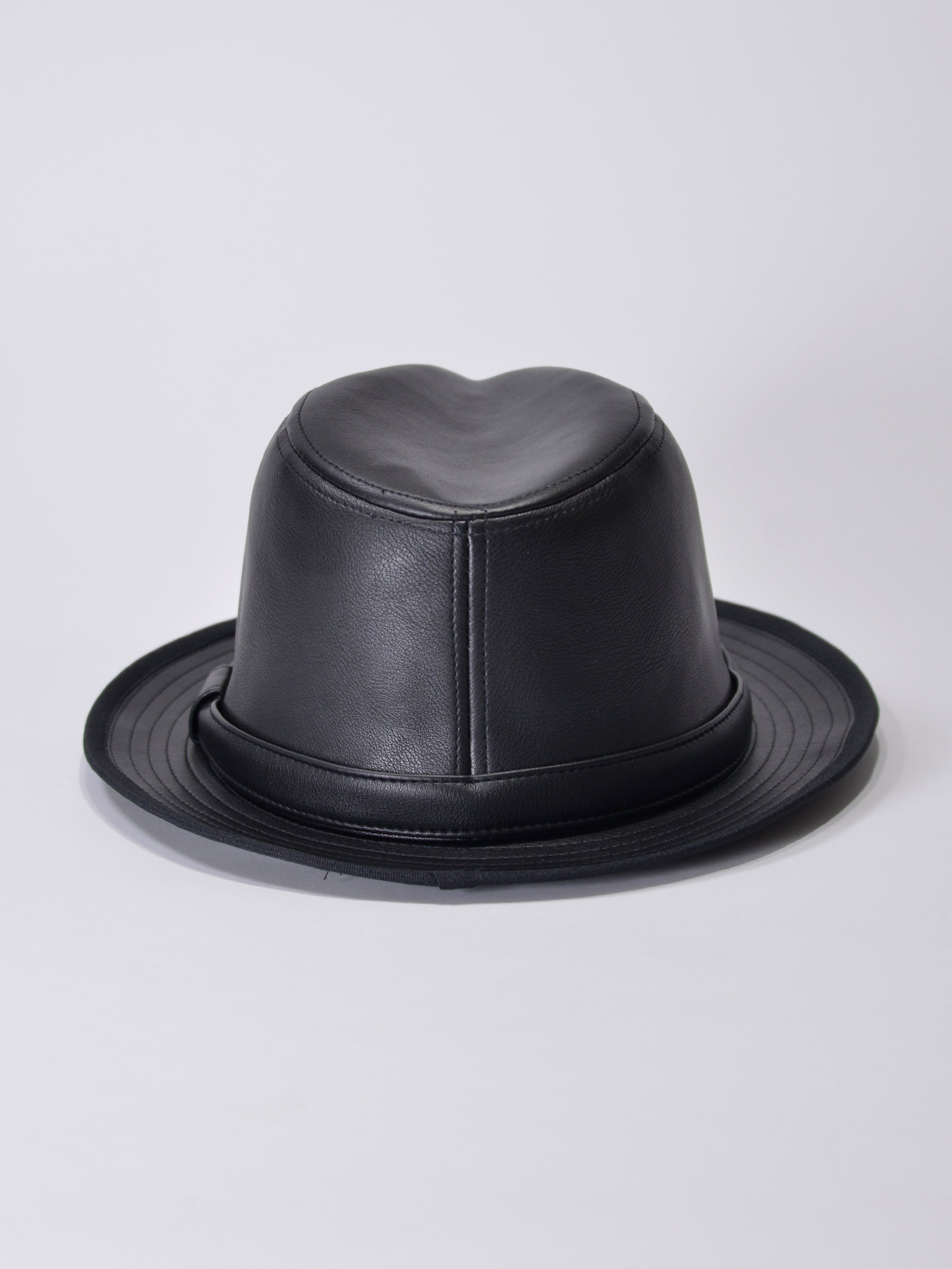 FAKE LEATHER MANNISH HAT